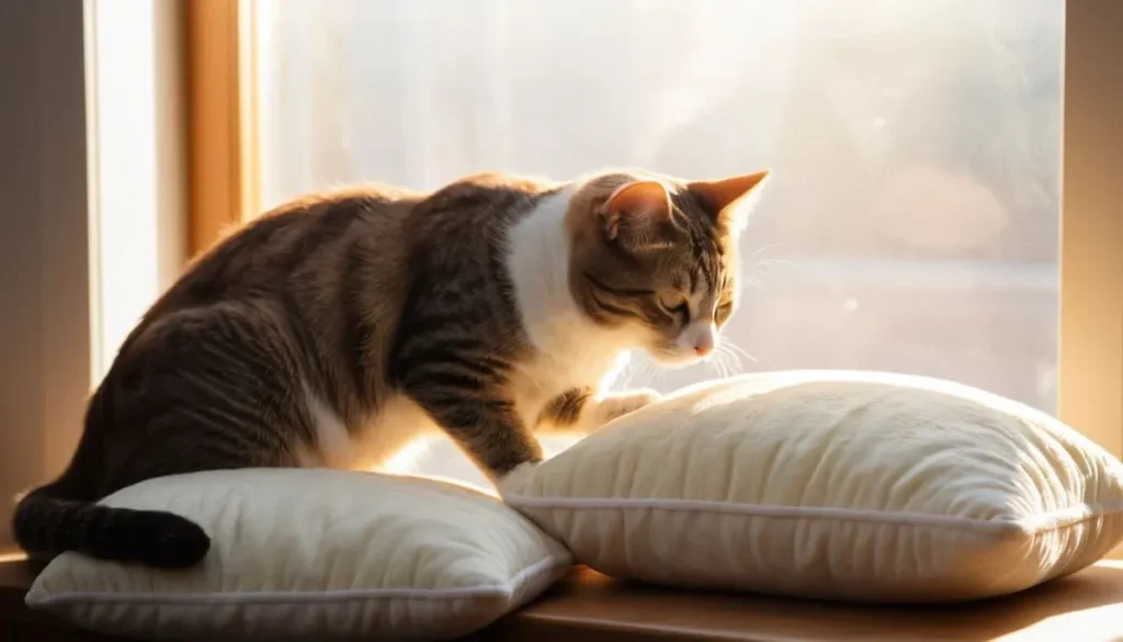 Why Do Cats Make Biscuits - Cat kneading plush pillow