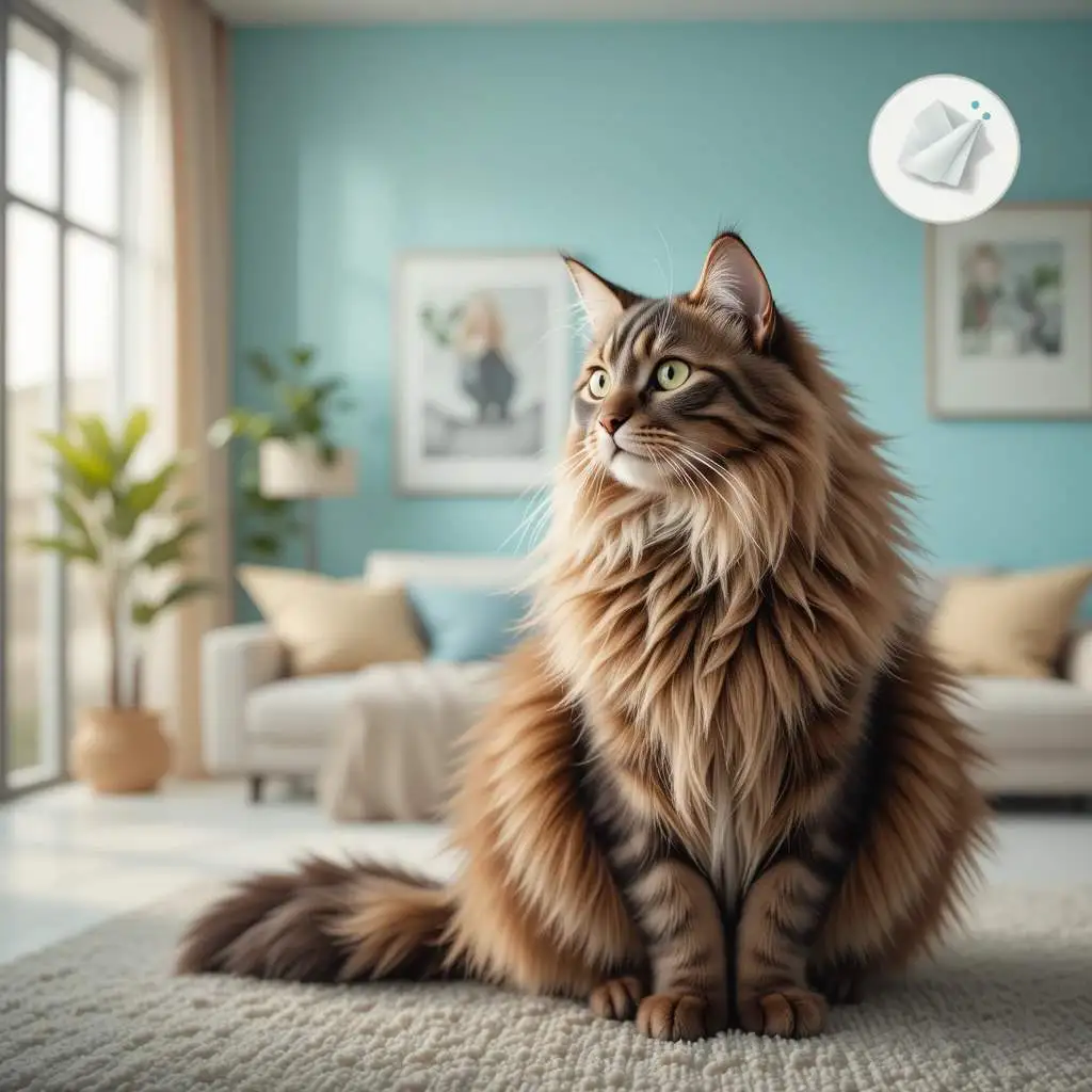 Maine Coon cat allergies, Majestic Maine Coon in a Modern Home